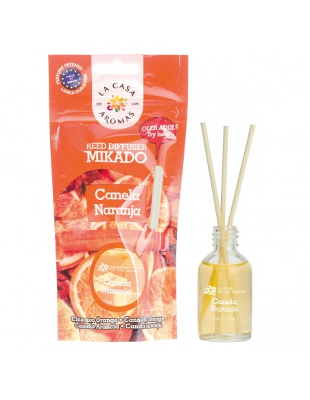 LA CASA DE LOS AROMAS Patyczki zapachowe CYNAMON-POMARAŃCZA, 30 ml