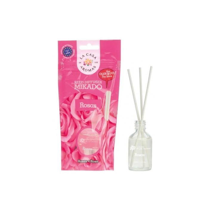 LA CASA DE LOS AROMAS Patyczki zapachowe RÓŻA, 30 ml