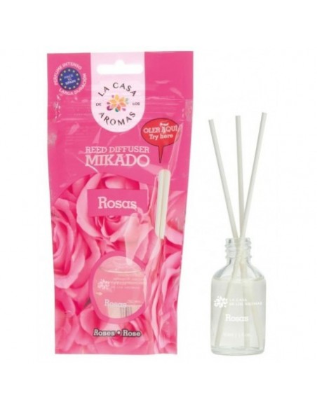 LA CASA DE LOS AROMAS Patyczki zapachowe RÓŻA, 30 ml