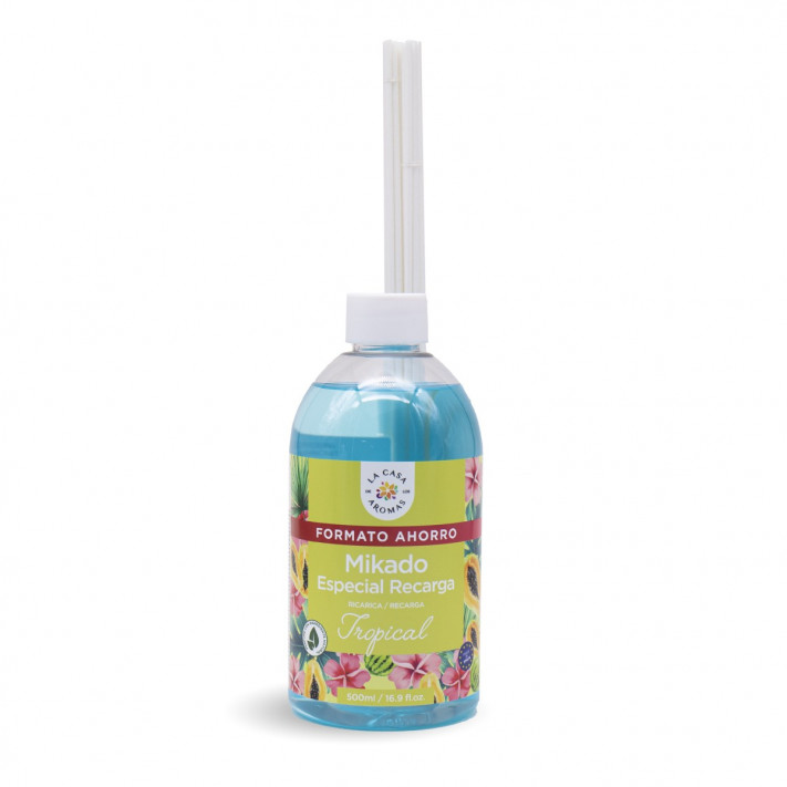 LA CASA DE LOS AROMAS INTENSO Płyn zapachowy TROPICAL, 500 ml zapas