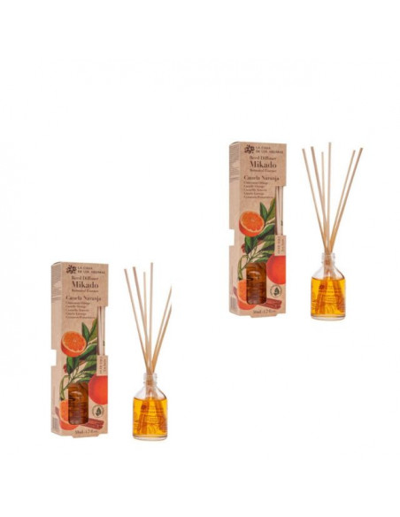 LA CASA DE LOS AROMAS BOTANIC Patyczki zapachowe CYNAMON-POMARAŃCZA 50 ml, pakiet 2 opakowań