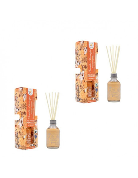 LA CASA DE LOS AROMAS INTENSO Patyczki zapachowe CYNAMON-POMARAŃCZA 100 ml, pakiet 2 opakowań 