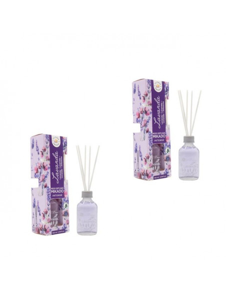 LA CASA DE LOS AROMAS INTENSO Patyczki zapachowe LAWENDA 100 ml, pakiet 2 opakowań