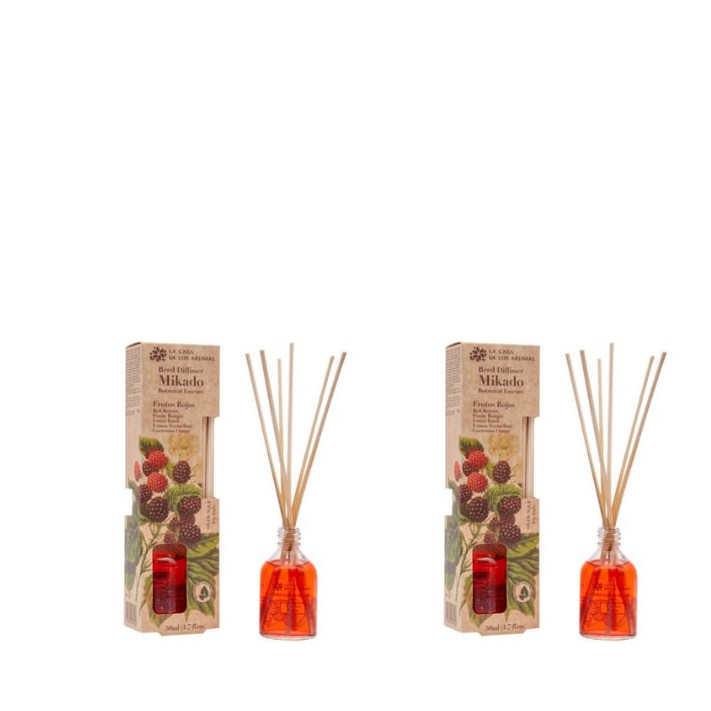 LA CASA DE LOS AROMAS BOTANIC Patyczki zapachowe CZERWONE OWOCE 50 ml, pakiet 2 opakowań