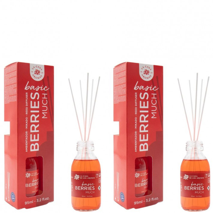 LA CASA DE LOS AROMAS BASIC Patyczki zapachowe BERRIES MUCH 95 ml, pakiet 2 opakowań