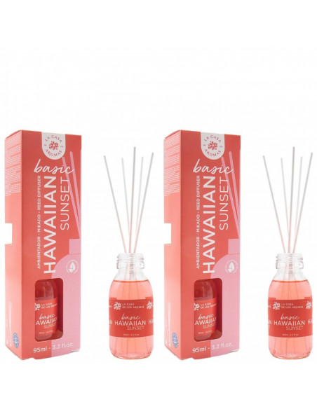 LA CASA DE LOS AROMAS BASIC Patyczki zapachowe HAWAIIAN SUNSET 95 ml, pakiet 2 opakowań