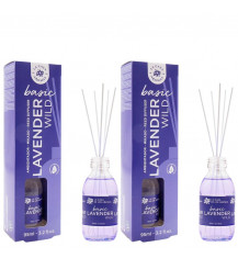 LA CASA DE LOS AROMAS BASIC Patyczki zapachowe LAWENDER WILD 95 ml, pakiet 2 opakowań