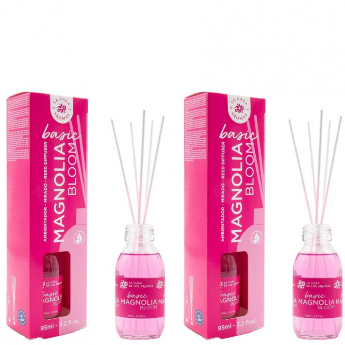 LA CASA DE LOS AROMAS BASIC Patyczki zapachowe MAGNOLIA BLOOM 95 ml, pakiet 2 opakowań