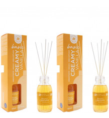 LA CASA DE LOS AROMAS BASIC Patyczki zapachowe CREAMY VANILLA 95 ml, pakiet 2 opakowań  2