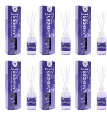 LA CASA DE LOS AROMAS BASIC Patyczki zapachowe LAWENDER WILD 95 ml, pakiet 6 opakowań 2
