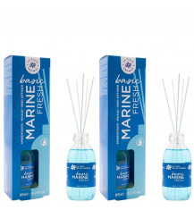 LA CASA DE LOS AROMAS BASIC Patyczki zapachowe MARINE FRESH 95 ml, pakiet 2 opakowań 2