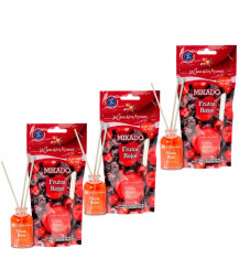 LA CASA DE LOS AROMAS Patyczki zapachowe CZERWONE OWOCE 30 ml, pakiet 3 opakowań