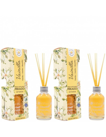 LA CASA DE LOS AROMAS INTENSO Patyczki zapachowe WANILIA 100 ml, pakiet 2 opakowań