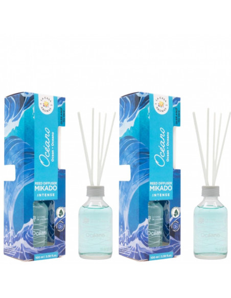 LA CASA DE LOS AROMAS INTENSO Patyczki zapachowe OCEAN 100 ml, pakiet 2 opakowań