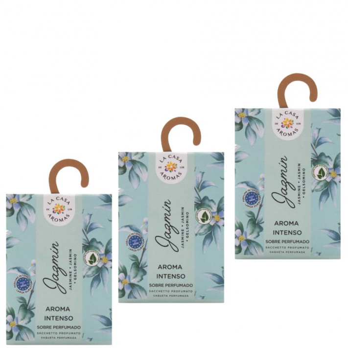 LA CASA DE LOS AROMAS INTENSO Saszetka zapachowa JAŚMIN 100 ml, pakiet 3 opakowań