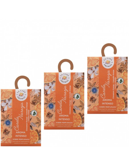 LA CASA DE LOS AROMAS INTENSO Saszetka zapachowa CYNAMON-POMARAŃCZA 100 ml, pakiet 3 opakowań