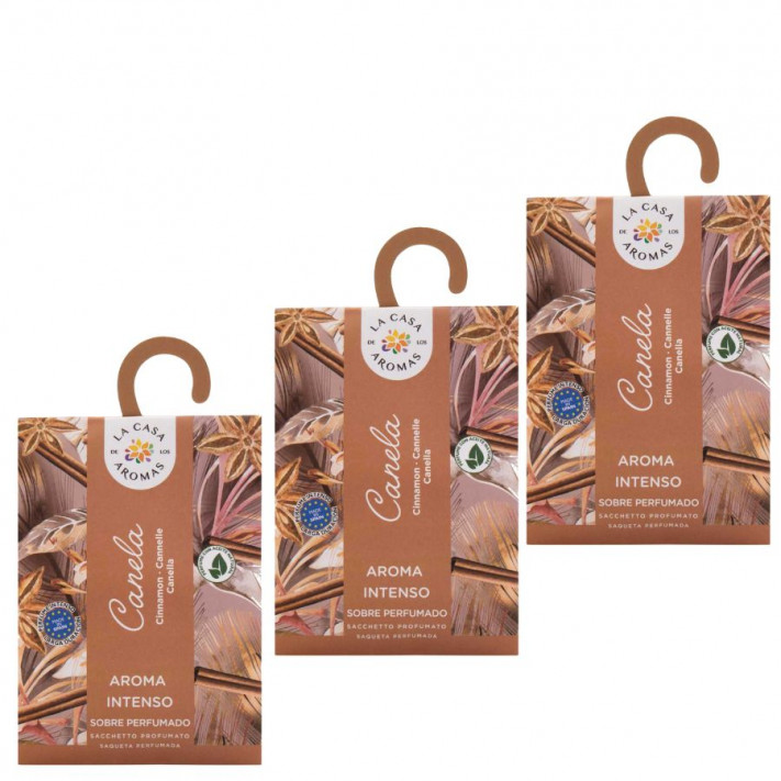 LA CASA DE LOS AROMAS INTENSO Saszetka zapachowa, CYNAMON 100 ml, pakiet 3 opakowań 