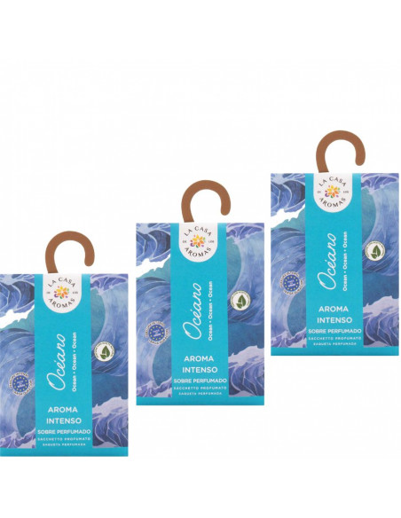 LA CASA DE LOS AROMAS INTENSO Saszetka zapachowa, OCEAN 100 ml, pakiet 3 opakowań