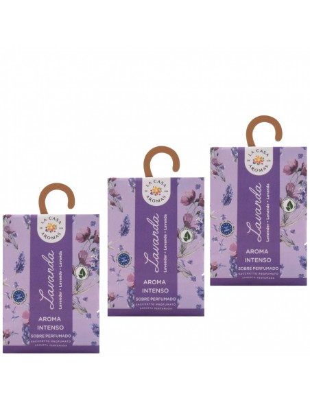 LA CASA DE LOS AROMAS INTENSO Saszetka zapachowa LAWENDA 100 ml, pakiet 3 opakowań