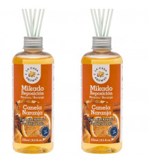 LA CASA DE LOS AROMAS INTENSO Olejek zapachowy CYNAMON-POMARAŃCZA 250 ml zapas, pakiet 2 opakowań