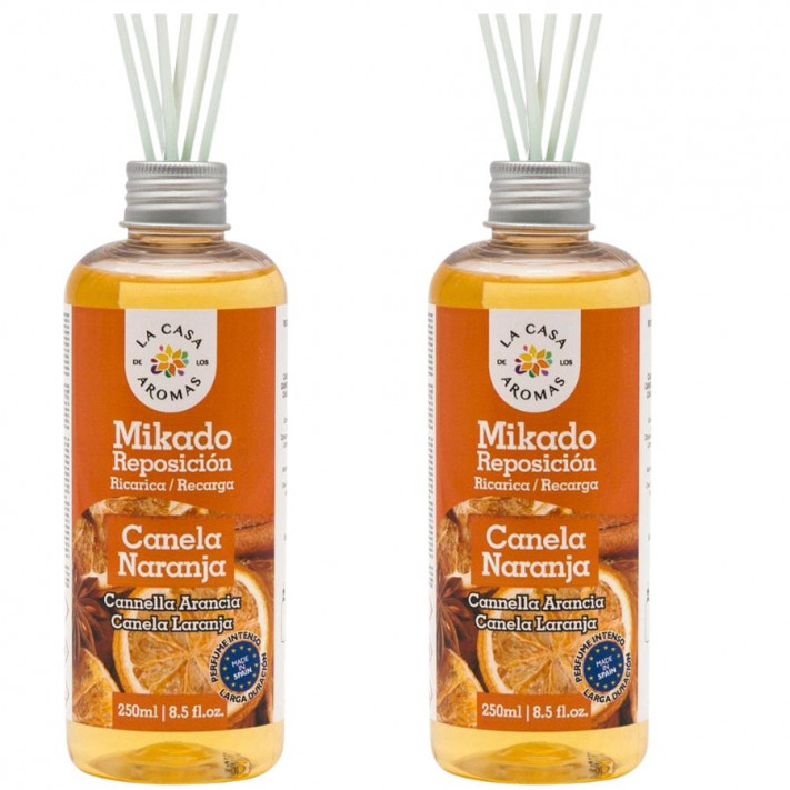 LA CASA DE LOS AROMAS INTENSO Olejek zapachowy CYNAMON-POMARAŃCZA 250 ml zapas, pakiet 2 opakowań