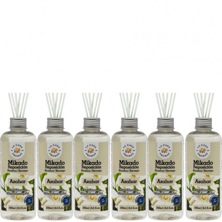 LA CASA DE LOS AROMAS INTENSO Olejek zapachowy KWIAT POMARAŃCZY 250 ml zapas, pakiet 6 opakowań