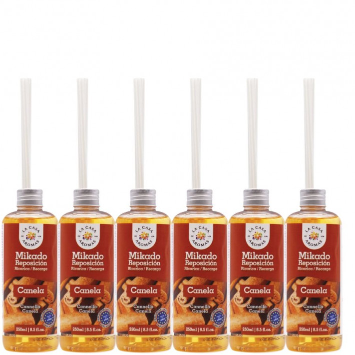 LA CASA DE LOS AROMAS INTENSO Olejek zapachowy CYNAMON 250 ml zapas, pakiet 6 opakowań