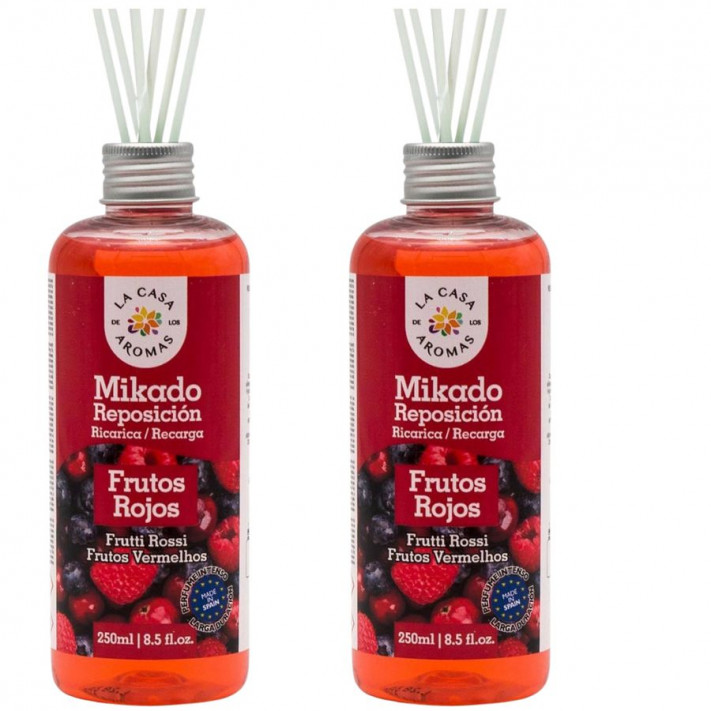 LA CASA DE LOS AROMAS INTENSO Olejek zapachowy CZERWONE OWOCE 250 ml zapas, pakiet 2 opakowań
