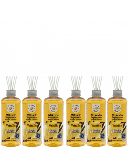 LA CASA DE LOS AROMAS INTENSO Olejek zapachowy WANILIA, 250 ml zapas, pakiet 6 opakowań