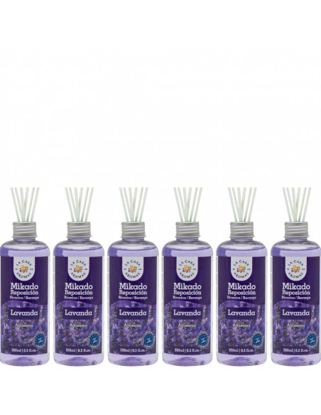 LA CASA DE LOS AROMAS INTENSO Olejek zapachowy LAWENDA, 250 ml zapas, pakiet 6 opakowań