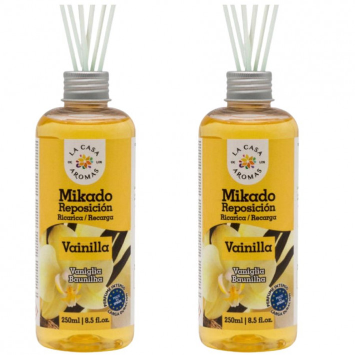 LA CASA DE LOS AROMAS INTENSO Olejek zapachowy WANILIA, 250 ml zapas, pakiet 2 opakowań