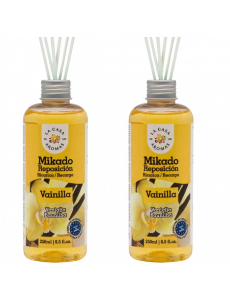 LA CASA DE LOS AROMAS INTENSO Olejek zapachowy WANILIA, 250 ml zapas, pakiet 2 opakowań