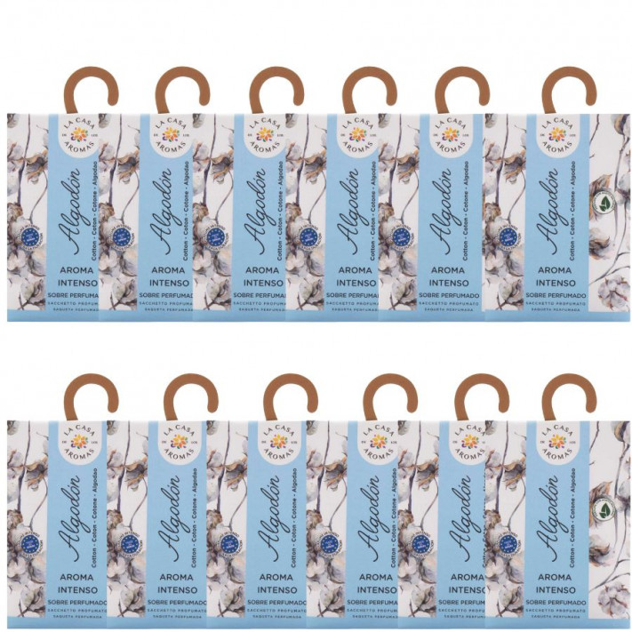 LA CASA DE LOS AROMAS INTENSO Saszetka zapachowa BAWEŁNA 100 ml, pakiet 12 opakowań