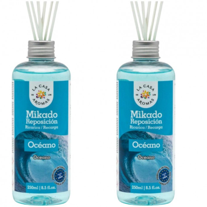 LA CASA DE LOS AROMAS INTENSO Olejek zapachowy OCEAN, 250 ml zapas, pakiet 2 opakowań
