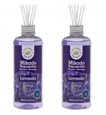 LA CASA DE LOS AROMAS INTENSO Olejek zapachowy LAWENDA, 250 ml zapas, pakiet 2 opakowań 2