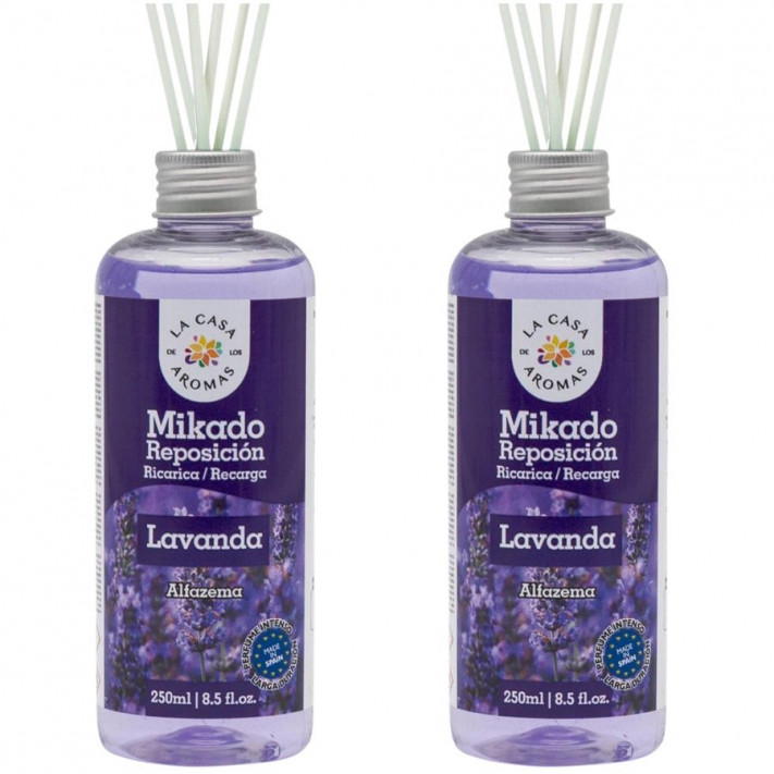 LA CASA DE LOS AROMAS INTENSO Olejek zapachowy LAWENDA, 250 ml zapas, pakiet 2 opakowań