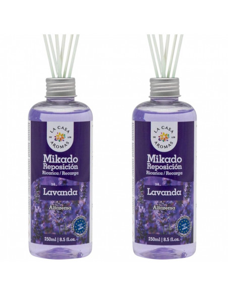 LA CASA DE LOS AROMAS INTENSO Olejek zapachowy LAWENDA, 250 ml zapas, pakiet 2 opakowań