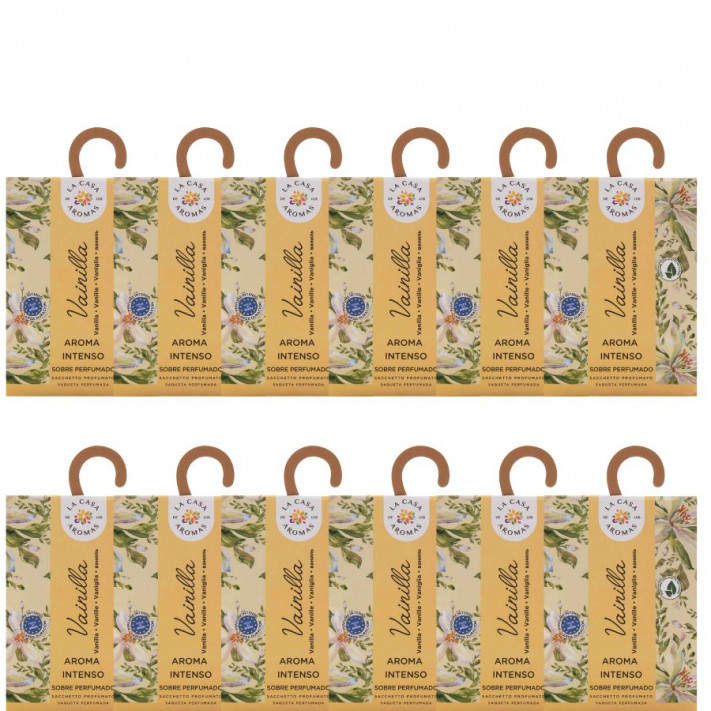 LA CASA DE LOS AROMAS INTENSO Saszetka zapachowa WANILIA 100 ml, pakiet 12 opakowań
