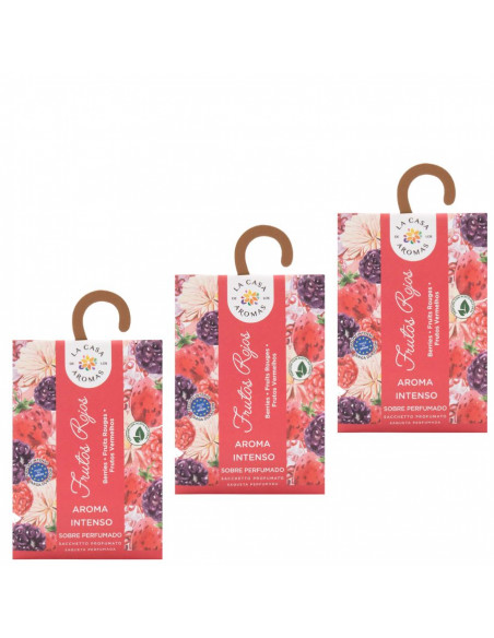 LA CASA DE LOS AROMAS INTENSO Saszetka zapachowa CZERWONE OWOCE 100 ml, pakiet 3 opakowań