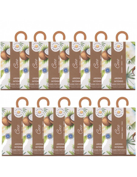 LA CASA DE LOS AROMAS INTENSO Saszetka zapachowa KOKOS 100 ml, pakiet 12 opakowań
