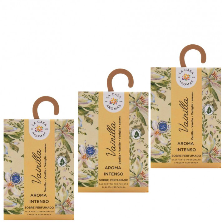 LA CASA DE LOS AROMAS INTENSO Saszetka zapachowa WANILIA 100 ml, pakiet 3 opakowań