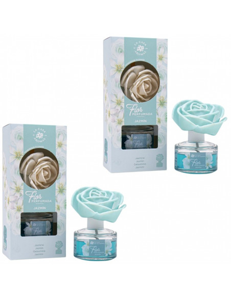 LA CASA DE LOS AROMAS FLOR PERFUMADA Dyfuzor zapachowy w formie kwiatu JAŚMIN 65 ml, pakiet 2 opakowań