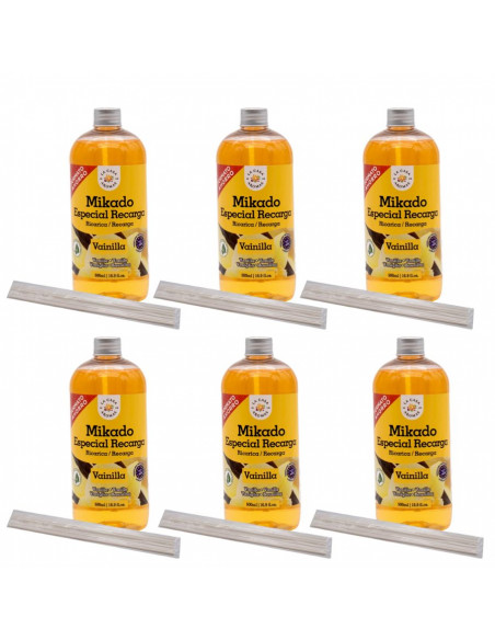 LA CASA DE LOS AROMAS INTENSO Płyn zapachowy WANILIA 500 ml, pakiet 6 opakowań