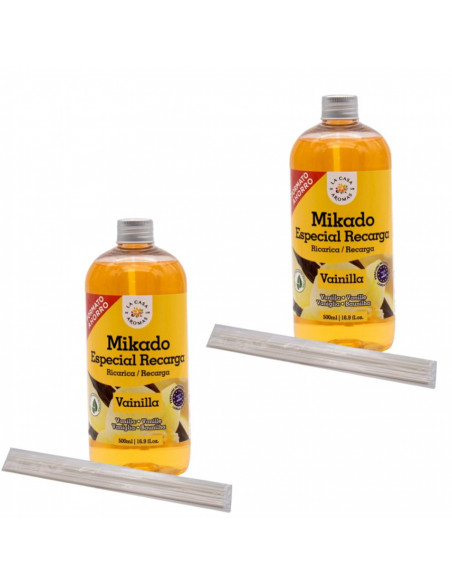 LA CASA DE LOS AROMAS INTENSO Płyn zapachowy WANILIA 500 ml, pakiet 2 opakowań