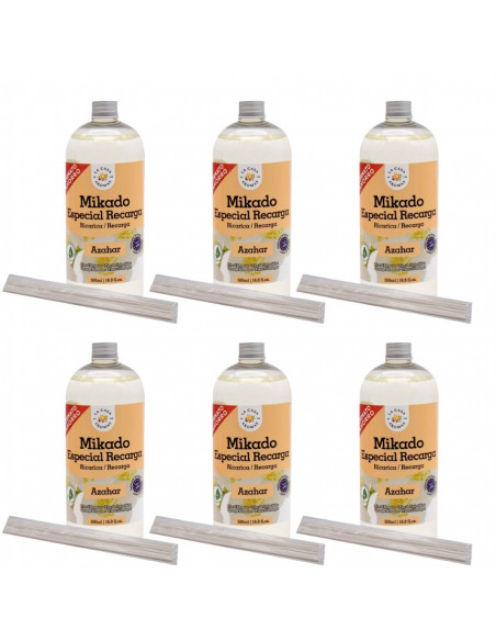 LA CASA DE LOS AROMAS INTENSO Płyn zapachowy KWIAT POMARAŃCZY 500 ml, pakiet 6 opakowań 