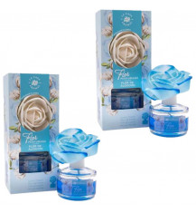 LA CASA DE LOS AROMAS FLOR PERFUMADA Dyfuzor zapachowy w formie kwiatu BAWEŁNIANY KWIAT 65 ml, pakiet 2 opakowań 2