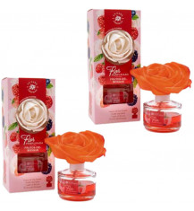 LA CASA DE LOS AROMAS FLOR PERFUMADA Dyfuzor zapachowy w formie kwiatu CZERWONE OWOCE 65 ml, pakiet 2 opakowań 2