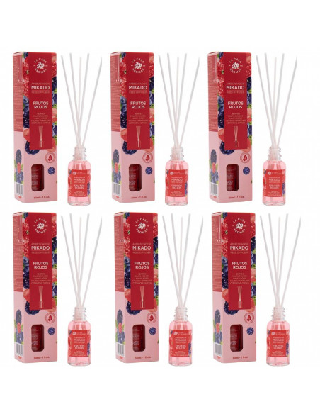 LA CASA DE LOS AROMAS Patyczki zapachowe CZERWONE OWOCE 30 ml, pakiet 6 opakowań 