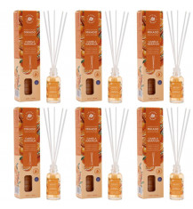 LA CASA DE LOS AROMAS Patyczki zapachowe CYNAMON - POMARAŃCZA 30 ml, pakiet 6 opakowań  2