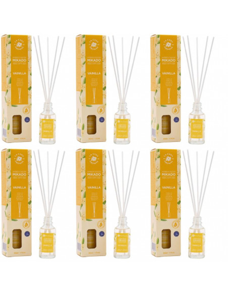 LA CASA DE LOS AROMAS Patyczki zapachowe WANILIA 30 ml, pakiet 6 opakowań